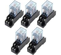 Relais 5 ensembles MY2NJ HH52P DC 12V 24V 36V 48V 1100V 220V relais Mini électromagnétique 8 broches DPDT 5A avec socle de prise PYF08A(DC 110V)