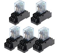 Relais 5sets MY3NJ HH53P DC12V 24V 110V 220V AC de puissance la bobine Généralités mini relances 11 broches 5a avec Pyf11a Base douille(AC 220V)