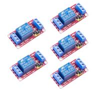 Relais 5v 1 Canaux Module Binghe 5 pièces 1 Canal 5V Relais Module ave D'optocoupleur Bas Niveau Module Relais Déclenchement 5V Carte d'extension de Relais unidirectionnel Compatible avec Arduino