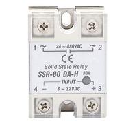 Relais à État Solide DC - AC SSR 80A, 24-480VAC, Haute Qualité avec Dissipation Thermique Rapide - Installation Boulonnée, Contrôle Sans Contact, Usage Large et Fiable