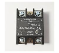 Relais à semi-conducteurs DC à DC 12V 24V VDC, entrée 200VDC, régulateur de tension de charge, transformateur de Protection de puissance 10A 25A 40A 60A 100A SSR(AMR-25DD (25A))