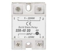 Relais à Semi-Conducteurs Monophasé DC-AC,Akozon SSR-40 DD 40A 5-220VDC Module de Relais à Semi Conducteurs pour Processus d'automatisation Industrielle