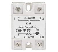 Relais à semi-conducteurs SSR-10DD, relais de tension de commande CC SSR 3-32VDC à 5-220VDC / 10A