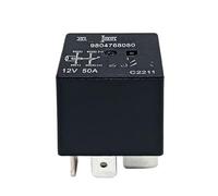 Relais automobile 4 broches 12 V, 1/2 pièces, n° 9804768080, compatible avec C&i&t&r&o&ë&n C4 C2 C5 Picasso Sena 206 307 407 508(Black 1PCS)