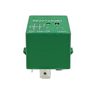 Relais automobile 5 broches 12 V, 1/2 pièces, n° 9620725080, compatible avec Citroën C4 C2 C5 Picasso Sena 206 307 407 508(Green 1PCS)