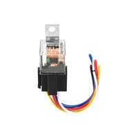 Relais automobile DC 12 V 24 V 80 A, 4 broches 5 broches, double contact, broche en cuivre avec prise, module de relais étanche(12V 5PIN)