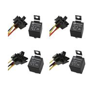 Relais automobile étanche 12V 24V 4 broches 5 broches 4P 5P 40A, relais de voiture avec Terminal en cuivre rouge noir, relais automatique avec prise de relais(5P)
