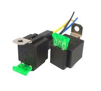 Relais automobile : prise avec fusible étanche 12 V/24 V, kit de harnais de câblage à 4 broches 30 A, retardateur de flamme à haute résistance | Relais électrique stable pour camion, camionnette, moto