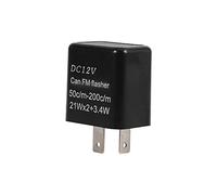 Relais Clignotant 2 Broches, Relais Moto Led 2 Pins, Relais Clignotant Led Moto Clignotant Moto Universel 2 Broches Vitesse Réglable Relais Clignotant LED 12V Noir(Le noir)