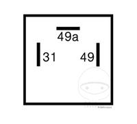 Relais clignotant 3 pôles 12V compatible avec HERCULES W2000 294 MOTOR DE WANKEL