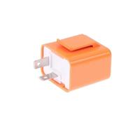 Relais clignotant LED 12 V à fréquence réglable à 2 broches, for accessoires de moto et scooter(Orange)