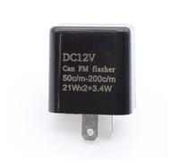 Relais clignotant LED Centrale 12 V 2 Broches Vitesse Réglable Noir pour Moto Scooter