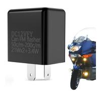 Relais de Clignotant Électronique Moto | Relais LED 12V 2 Broches | Relais Universel pour Moto, Remplacement Direct, Réparation Facile, Résistance Intégrée pour Clignotants LED Sans Hyperflash