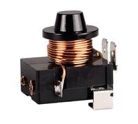 Relais de compresseur de réfrigérateur pour trois configurations (1/5-1/2 HP) 24 × 30 × 32 mm démarreur en plastique avec marteau condensateur compatible avec systèmes de réfrigérateur domestiques