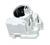 Relais de démarrage pour réfrigérateur 8100 PTC Starter pour compresseur avec interrupteur de surcharge - Compatible avec refroidisseur de vin, boissons et congélateurs, accessoire de réparation blanc