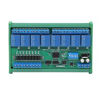 Relais de la Boîte de Rail 12V, DIN Rail Box Relais 8 Entrée 8 Module de Sortie avec Coque, pour la Carte D'extension PLC