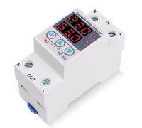 Relais de protection de tension réglable sur Rail Din, 63a, 220V, for la maison, avec surintensité, 1 pièce Interrupteur automatique (Size : 63A 110V)