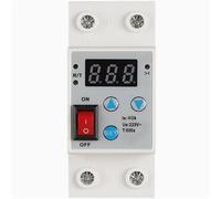 Relais de protection réglable contre les surtensions et les sous-tensions, écran LED 230 V, 40 A, 60 A, rail DIN, avec bouton