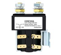 Relais de puissance 12 V 24 V 36 V 48 V 60 V 72 V, contacteur de batterie, contacteur de chariot élévateur 100 A normalement ouvert(Coil voltage 48VDC)