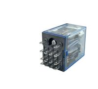 Relais de puissance à bobine 12V 24V 110V 220V AC, 8 broches 14 broches HH62P JQX-13F avec Base de prise, 1 pièce(DC,LY2NJ 220V)