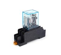 Relais de Puissance avec Socle de Prise, Nouveau Relais de Puissance à Bobine AC 220V 10A DPDT LY2NJ HH62P HHC68A-2Z avec Socle de Prise (1Pcs)