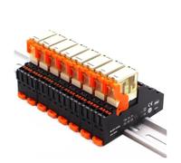 Relais de puissance de style industriel 1CO/2CO, bobine montée sur Rail DIN 12V 24V 110V 230V avec lumière LED avec prise de terminal enfichable(COIL 230VAC,ONLY RELAY 2CO)
