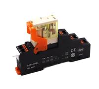 Relais de puissance de style industriel 1CO/2CO, bobine montée sur Rail DIN 12V 24V 110V 230V avec lumière LED avec prise de terminal enfichable(COIL 24VDC,RELAY AND BASE 1CO)