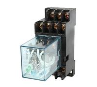 Relais de puissance électromagnétique HH54P DC 24 V, bobine 4PDT, 14 broches, avec base DYF14A, 2 pièces