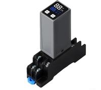 Relais de retard, 8 broches/14 broches H3Y-2 H3Y-4, minuterie réglable de 0,1 à 99 h, double écran LCD, contrôle de retard sous tension, équipement d'automatisation industrielle (H3Y-2 avec base)