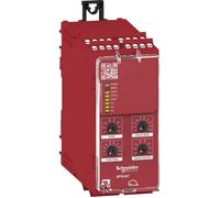 Relais de sécurité XPSUAT13A3AP Schneider Electric Tension de fonctionnement: 24 V DC/AC 3 NO (T), 3 NO (T), 1 NF (R) (l x H x P) 45 x 100 x 120 mm afficheur