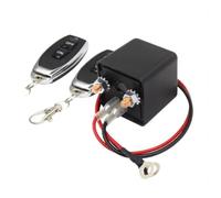 Relais de séparation de batterie télécommandé 200 A pour voiture 12 V/24 V | Interrupteur de coupure électrique avec courant de démarrage 360 A, contacts argentés, faible consommation en veille, noir