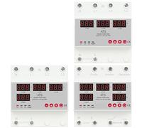 Relais De Surveillance De Commutateur De Transfert Automatique ATS, Sélecteur De Phase Triphasé 3P+N Réglable, Protection Contre Les Surtensions Et Les Sous-tensions, 63 A 100 A(5 Displays,100A)