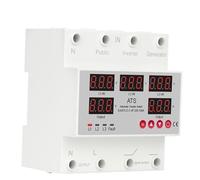Relais De Surveillance De Commutateur De Transfert Automatique ATS, Sélecteur De Phase Triphasé 3P+N Réglable, Protection Contre Les Surtensions Et Les Sous-tensions, 63 A 100 A(4 Displays,63A)