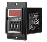 Relais de temporisation,module de contrôleur de retard de minuterie AC 220V 0-199 minutes 8 broches ASY-3D sur le relais de minuterie Relais de temps d'affichage numérique pour équipement de communic