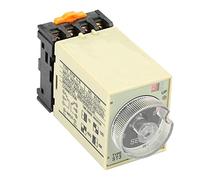 Relais de Temporisation, Réglable 0-10s, Bouton Contrôle, Socle Inclus, CA 220V, pour Éclairage, Moteurs, Appareils Électriques, Fiable et Précis