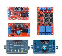 Relais de temporisation réglable DC 5V 12V 24V 10A, minuterie de synchronisation numérique LED, interrupteur de commande, 1 pièces(3PCS,24V Rotary With Case)
