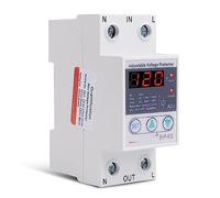 Relais de tension réglable manuellement 110V 120V 63A, Rail DIN, dispositif de surveillance des surtensions et des sous-tensions, commutateur de transfert automatique, 1 pièces Interrupteur automatiqu