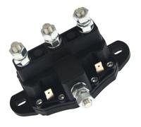 Relais de Treuil Électrique pour Circuit de Démarrage Voiture, Noir | Métal et Abs, Bornes Haute Intensité, Remplacement Facile, Usage Pro ou Bricolage Auto