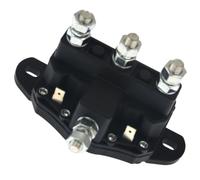 Relais de Véhicule Électrique pour Circuit de Démarrage, Contrôle Treuil | Métal et ABS Noirs, Usage Professionnel, Haute Intensité et Résistance Thermique, pour Atelier Auto