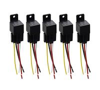 Relais de voiture automobile DC 36V 40A SPST 4 broches 4 fils avec prise de prise de faisceau 5 pièces