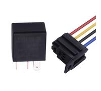 Relais de voiture violet 30A, relais modifié for pompe à huile de climatisation, 4 broches, 5 broches, DC12V/24V(Four wire socket)