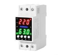 Relais écran LCD réglable, protection contre les surintensités 2P, double affichage, minuterie, retardateur, bouton de protection en silicone