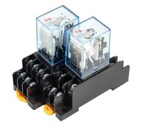 Relais électromagnétique à bobine for rail MY2NJ et MY4NJ, relais de puissance DC12 V DC24 V AC110 V AC220 V avec 2 NO et 2 NC(MY2NJ,AC 110V)
