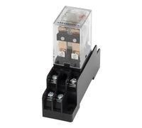 Relais électromagnétique indicateur LED JQX-13FL, avec prise LY2 HH62P série AC 220V 110V DC 24V 12V LY2NJ HH62PL HH62P-L, 10 pièces/lot(12VDC)