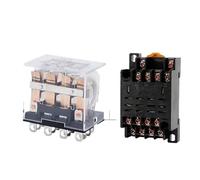 Relais électromagnétique intermédiaire avec socle, 2 pièces, AC 220 V DC 12 V 24 V, HH52P HH53P HH54P HH62P HH63P HH64P(AC 220V,HH64P 14Pin)
