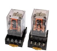 Relais électromagnétique intermédiaire MK2P-I MK3P-I, petit relais avec Base 8 broches 11 broches AC/DC 220V 24V, 5/10 jeux(10 PCS,3P-I AC220V w Base)