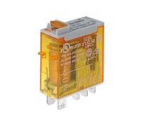 Relais Finder 24vdc 1 contact Bouton test + Double Led + Indicateur mécanique 16a/250vac 46619024.0074 46.61.9.024.0074