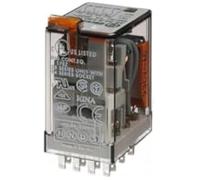 Relais - Finder - Série 55 - 240 VAC - 4 contacts - 5 A - Indicateur et bouton