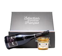 Relais Gourmet Coffret Izarra - Foie Gras Entier Nature 200 g & Bouteille d'Accompagnement Festive 750 ml | Sans Conservateurs, Additifs ni Colorants | Gastronomie Française & Terroir