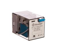 Relais industriel 2P 10A 24V DC bouton test mécanique 60.12.9.024.0040